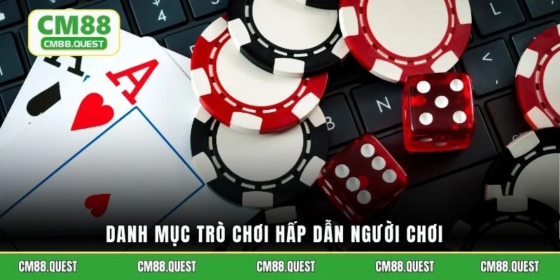 Danh mục trò chơi hấp dẫn người chơi
